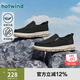 熱風(fēng)男鞋2025年春季新款男士時(shí)尚休閑鞋一腳套百搭休閑青年布鞋 01黑色H45M25101 41