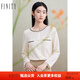 菲妮迪品牌T恤春秋季簡(jiǎn)約氣質(zhì)小香風(fēng)設計感圓領(lǐng)長(cháng)袖上衣 米白色 L