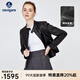 Navigare意大利小帆船真皮皮衣女士秋冬款黑色時(shí)尚百搭外套立領(lǐng)短款機車(chē)服 暗夜黑 M