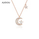 阿吉豆項鏈女小眾設計感星月之詩(shī)吊墜鎖骨鏈時(shí)尚通勤百搭鋯石頸鏈