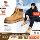 駱駝（CAMEL）【王俊凱同款】馬丁靴男秋冬2025新款大黃靴女戶(hù)外工裝靴登山鞋子 GE122W7757T 金黃色（男款） 42