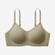 蕉內5系內衣女士收副乳聚攏小胸果凍條軟支撐無(wú)鋼圈防卷邊無(wú)痕文胸罩 橄欖綠 M （70C/75A/75B）