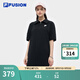 FILA FUSION斐樂潮牌女子針織連衣裙2025夏季新款時尚短袖連身裙 正黑色-BK M 165/84A
