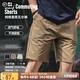 馬登工裝法式卡其色純棉運(yùn)動(dòng)短褲男帆布休閑直筒五分褲男士夏季 卡其色 L