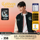 卡賓（CABBEEN）【棉感華夫格】重工刺繡短款夾克男春季拼接棒球服外套純棉 煤黑色01（闊版版型） L /175/50