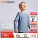 moodytiger男童長袖T恤吸濕排汗春秋肌理感柔軟透氣圓領百搭兒童運動上衣裝