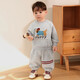 LUSON小O爸男嬰童初秋運動(dòng)衛衣套裝2025年新款卡通印花嬰兒秋裝