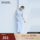 SNIDEL2025春夏新品簡約百搭圓領(lǐng)無袖純色長款連衣裙SWCO252164 淺藍(lán) 均碼 (F)