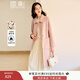 香影全羊毛雙面呢大衣女2025秋冬季新款氣質(zhì)中長(cháng)款高級感毛呢外套 粉紅 L