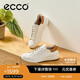 愛步（ECCO） 夏季牛皮系帶休閑板鞋 柔酷7號男鞋470824 白色/棕色41 HL