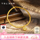 謝瑞麟（TSL）黃金手鏈女款古法小胖福金珠足金手串送女友XO860七夕禮物 8.85g 計價類（工費約2780元）