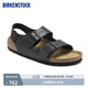 BIRKENSTOCK勃肯德國進(jìn)口男女款牛皮革舒適軟木Milano系踝涼鞋 男款黑色34191 42