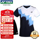 YONEX尤尼克斯羽毛球服比賽訓練短袖210145BCR藏青+黑色短裙套裝O