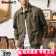 添柏嵐（Timberland）外套男25春夏新款戶外運動服通勤襯衣翻領工裝休閑長袖襯衫A6AV2 A6AV2A58/軍綠色 M 175