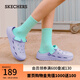 斯凱奇（Skechers）女鞋洞洞鞋涼鞋增高厚底耐磨沙灘拖鞋小怪獸包頭洞洞鞋111581 薰衣草色/LAV 37