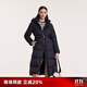 歌莉婭 簡(jiǎn)潔大方中長(cháng)款 連帽長(cháng)款羽絨服  1BSC8D960 00B黑色 M