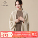 帕什 【25新款】羊絨披肩女斗篷型四季通用100%山羊絨圍巾PS-49 無(wú)染色米駝 均碼