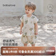 babylove寶寶背心套裝夏季純棉無(wú)袖t恤短褲兩件套竹節棉透氣外出夏裝