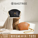 BAGTREE包包樹(shù)元寶包新款植鞣牛皮輕奢品牌單肩餃子斜挎手機包生日禮物 檀黑色【bag tree女包】 高級小眾生日禮物女