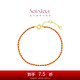 周大福 SOINLOVE「極簡(jiǎn)」編織紅繩開運(yùn)紅18K金手鏈 VE197七夕禮物