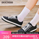 斯凱奇（Skechers）七夕禮物女鞋夏季厚底增高板鞋帆布鞋輕便防滑休閑鞋低幫鞋114664