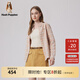 Hush Puppies暇步士女裝春新款亞麻混紡美式復古休閑長(cháng)袖襯衫 140米咖 XL