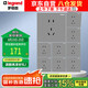 羅格朗（LEGRAND）開關(guān)插座面板 逸景深砂銀10A五孔墻壁電源插座套餐 十只裝