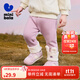 迷你巴拉女童冬新款褲子萌趣可愛(ài)彈力長(cháng)褲【打底褲】 紫紅60211 90 cm
