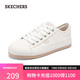 斯凱奇（Skechers）女鞋秋季厚底增高板鞋帆布鞋舒適輕便防滑休閑鞋低幫鞋114664