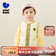 迷你巴拉冬季新款男女童可愛無領(lǐng)羽絨服寶寶保暖時(shí)尚羽絨馬甲 蛾黃31006 90