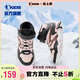 喬丹（QIAODAN）女童棉鞋兒童冬季加絨中幫板鞋大童鞋  加絨-黑色/冰霜粉38