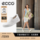 愛步（ECCO）休閑鞋女鞋 25年夏季牛皮休閑板鞋一腳蹬小白鞋 柔酷 470853 白色47085361146 37 (235mm)