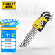 史丹利（STANLEY）9件套公制加長球頭內(nèi)六角扳手1.5-10mm STMT94158-8-23