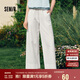 森馬（Semir）休閑褲女寬松闊腿褲顯腿長時尚百搭2025夏季花邊褲子107425127060
