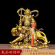 趙公明擺件騎虎武財神爺鎮宅供奉佛神像家用客廳店鋪公司佛堂擺件 12寸趙公明財神古銅色小號高30