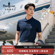 比音勒芬【抗菌親膚涼感】夏季男上衣短袖polo衫多色翻領(lǐng)T恤百搭刺繡logo 25藏青色 L （105）