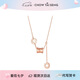 周大生小蠻腰項(xiàng)鏈純銀女鎖骨鏈輕奢小眾高級感七夕禮物送女友