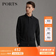 PORTS寶姿男裝商務(wù)休閑保暖針織衫修身套頭毛衣MN9K036JKW010 CHARCOAL S