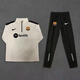 NBA VIBE2324巴塞羅那同款足球訓練服套裝男跑步運動(dòng)速干半拉鏈長(cháng)袖 Y18速干拼接套裝-白巴薩3圖 2XL