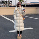 雪中飛白鵝絨泡芙羽絨服女2025年冬季新款寬松時(shí)尚小個(gè)子加厚中長(cháng)款外套 杏色(收到不值不要錢(qián)包退) S (90-130斤)