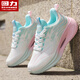 回力官方女鞋休閑運動(dòng)鞋女春季新款軟底舒適鞋子女 白綠粉（皮面） 38