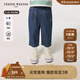 Teenie Weenie Kids小熊童裝25年新款男女寶寶涼感休閑風(fēng)牛仔長(zhǎng)褲 中藍(lán)色 100 cm (尺碼偏大選小一碼)