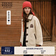 Teenie Weenie小熊女裝簡(jiǎn)約時(shí)尚冬季仿羊羔絨仿麂皮寬松外套保暖柔軟 象牙白 S (160)