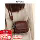 YUYULA牛皮包包女包斜挎包休閑迷你單肩小圓包生日禮物高級感送女友老婆