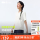 蕉下（beneunder）安心品質(zhì)t恤女短袖吸汗速干背后鏤空寬松DR962霜奶白L