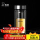 希諾（HEENOOR）雙層玻璃杯男家用商務(wù)辦公泡茶杯子過(guò)濾車(chē)載水杯XN-9302 345mL
