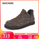 斯凱奇（Skechers）加絨冬款男鞋腳寬腳胖保暖雪地靴冬靴棉鞋戶外耐磨工裝鞋205178
