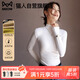 貓人半高領(lǐng)打底衫女2025新款加絨加厚秋冬德絨黑色內搭長(cháng)袖羊毛針織衫
