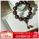 乘鯉印度小葉紫檀男女手串佛珠念珠金星高油密老料文玩手鏈18mm13顆
