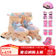 滑啟童謠可調輪滑鞋兒童女童初學(xué)培訓旱冰鞋滑輪鞋男孩溜冰鞋男童 粉鞋+頭盔+瑪塔龜護具輪滑包 M /31-34碼